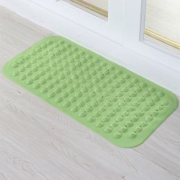 Bath Tub Shower Mat Non-Slip and Extra Large, Bathtub Mat with Suction Cups, Machine Washable Bathroom Mats with Drain Holes - Green - 36*70cm