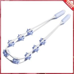 [Lszzx] Massage Roller Rope Manual Pulling Portable Rolling Professional for Neck Elder Woman Back - Blue