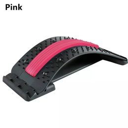 Magnetic Back Massage Muscle Relax Stretcher Posture Therapy Corrector Back Stretch Spine Stretcher Lumbar Support Pain Relief - pink