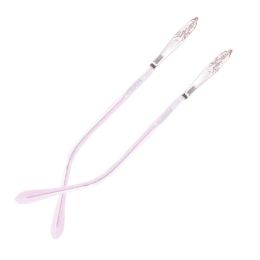 1 Pair Metal Replacement Temples Arms Rhinestone Lens Legs for Rimless Glasses, Pink - Default