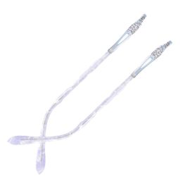 1 Pair Metal Glasses Replacement Temple Rhinestone Eyeglass Accessories for Women, Silver - Default