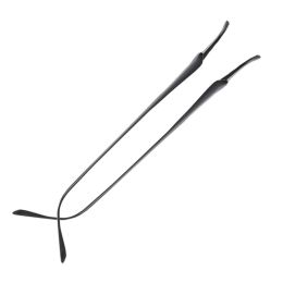1 Pair Black Replacement Temples Legs Men Metal Temple Arms for Rimless Glasses - Default