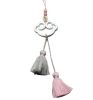 Chinese Style Clouds With Grey Pink Tassels Car Interior Hanging Ornaments For Wishful Blessing - Default