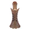 15ML Vintage Hollow Bronze Essential Oil Bottle Portable Perfume Bottle Cosmetic Glass Empty Bottle Refillable Container - Default