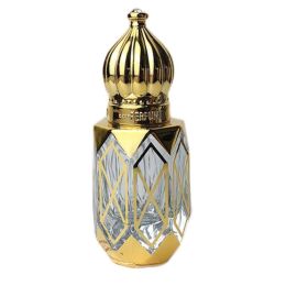 6ML Golden Vintage Essential Oil Glass Roller Bottle Small Sample Dispenser Bottle Portable Travel Perfume Bottle Empty Bottle - Default