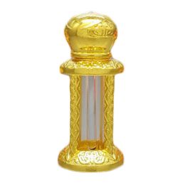 4ML Golden Perfume Bottle Essential Oil Glass Bottle Vintage Dispenser Empty Bottle Portable Refillable Container - Default