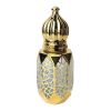 6ML Golden Vintage Essential Oil Glass Roller Bottle Small Sample Dispenser Bottle Portable Travel Perfume Bottle Empty Bottle,Crack - Default