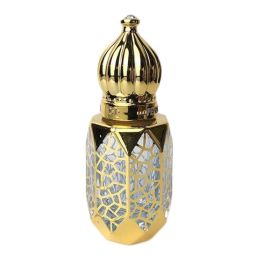 6ML Golden Vintage Essential Oil Glass Roller Bottle Small Sample Dispenser Bottle Portable Travel Perfume Bottle Empty Bottle,Crack - Default