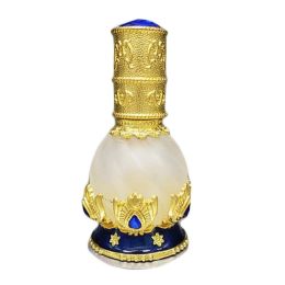 12 ML Gold Petal Antique Essential Oil Roller Bottle Perfume Dispenser Bottle Glass Empty Perfume Bottle Refillable Container - Default