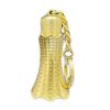 3ML Golden Vintage Essential Oil Bottle Keychain Dispenser Bottle Glass Empty Perfume Bottle Refillable Container - Default