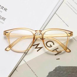 Anti Blue Glasses UV Sunglasses Fashion Trend Women's Sunglasses Eyewear Reading Dlasses - Brown - one size
