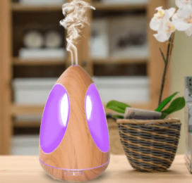 550ML Creative Air Humidifier Aroma Essential Oil Diffuser Cool Mist with Colorful LED Light for Yoga Spa Living Room - Photo color