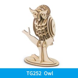 Robotime 3D Wooden Puzzle Toy-Assembly Tiny Animal Puzzle-Home Decoration - Unique Birthday/Easter Day Gift for Boys Girls - TG252