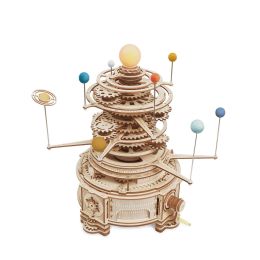 Robotime Rokr 316PCS Rotatable Mechanical Orrery DIY Wooden Model Building Block Kits Assembly Toy Gift for Children Adult ST001 - ST001