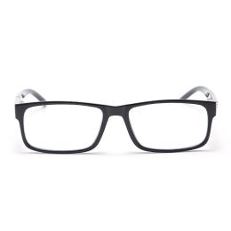 Middle-aged and elderly Comfortable Square Stylish High Definition Reading Glasses - black - 350