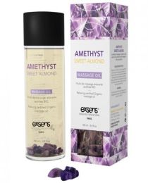 Exsens Of Paris Organic Massage Oil Sweet Almond Amethyst Crystals - TCN-7757-24
