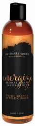 Intimate Earth Energize Massage Oil 8oz - IE010240