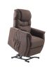 Electric Power Lift Recliner Chair, Lay Flat Lift Chairs recliners for Elderly, Dual Motor, Extended Footrest, for Home Living Room (Brown) - Brown