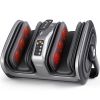 Foot Massager (Black) with Air Compression & Heat, 3D Massage System - black
