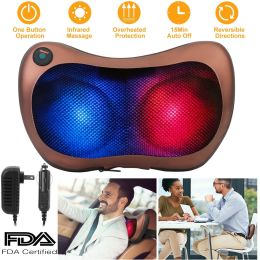 Back Neck Massage Pillow Thermotherapy Kneading Manipulation Massager Car Massage Pillow - US