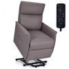 Electric Power Fabric Padded Lift Massage Chair Recliner Sofa - Beige