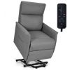 Electric Power Fabric Padded Lift Massage Chair Recliner Sofa - Gray