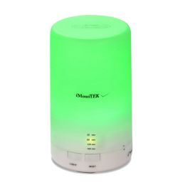 Mini Cool Mist Humidifier Ultrasonic Aroma Essential Oil Diffuser with 7 Color LED Lights 4 Timer Settings - White