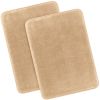 Memory Foam Bath Rugs and Mats Sets,0.7"" Extra Thick Absorbent Non-Slip Bath mats - Beige - 17"X 24" + 17"X 24"