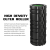 2-in-1 Fledo Foam Roller for Deep Tissue Massage with Carrying Bag - Black