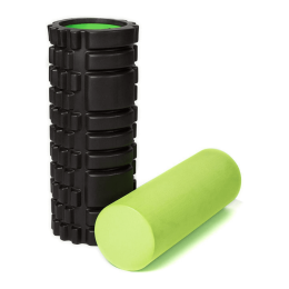 2-in-1 Fledo Foam Roller for Deep Tissue Massage with Carrying Bag - Black