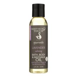 Soothing Touch Bath Body and Massage Oil - Organic - Ayurveda - Lavender - Calming - 4 oz - 1277367