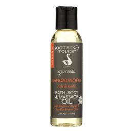 Soothing Touch Bath Body and Massage Oil - Ayurveda - Sandalwood - Rich and Exotic - 4 oz - 1277417