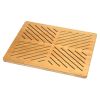 Oceanstar Bamboo Floor and Bath mat with Non-Slip Rubber Feet - bamboo