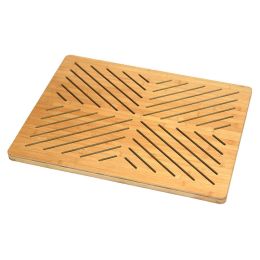Oceanstar Bamboo Floor and Bath mat with Non-Slip Rubber Feet - bamboo