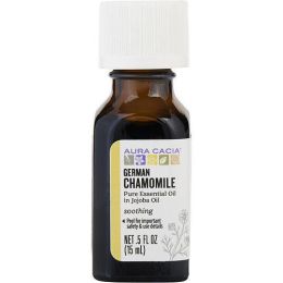ESSENTIAL OILS AURA CACIA by Aura Cacia GERMAN CHAMOMILE IN JOJOBA OIL 0.5 OZ - AS Picture