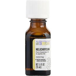 ESSENTIAL OILS AURA CACIA by Aura Cacia HELICHRYSUM IN JOJOBA OIL 0.5 OZ - AS Picture
