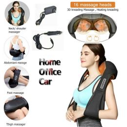 Electric Shoulder & Neck Kneading Massager Massage Cape Body Muscle Pain  - Black