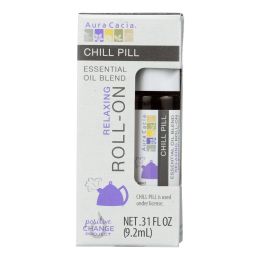 Aura Cacia - Roll On Essential Oil - Chill Pill - Case of 4 - .31 fl oz - 2071553