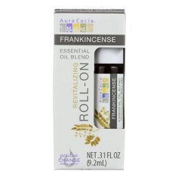 Aura Cacia - Roll On Essential Oil - Frankincense - Case of 4 - .31 fl oz - 2071579