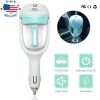 Mini Car Air Humidifier Diffuser Essential Oil Ultrasonic Aroma Mist Purifier - White