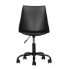 PU Leather Swivel Task Chair - Black
