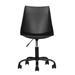 PU Leather Swivel Task Chair - Black
