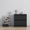 Drawer Night Stands in Black Woodgrain - as picture