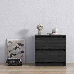 Drawer Night Stands in Black Woodgrain - as picture