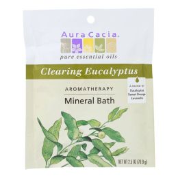 Aura Cacia - Aromatherapy Mineral Bath Eucalyptus Harvest - 2.5 oz - Case of 6 - 0277616