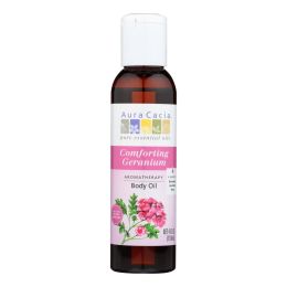 Aura Cacia - Aromatherapy Body Oil Comforting Geranium - 4 fl oz - 0612168