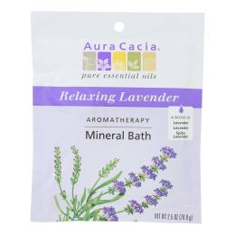 Aura Cacia - Aromatherapy Mineral Bath Lavender Harvest - 2.5 oz - Case of 6 - 0682534