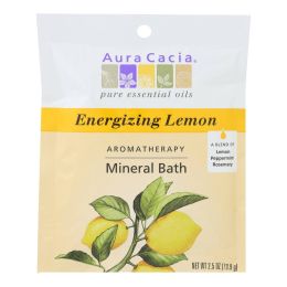 Aura Cacia - Aromatherapy Mineral Bath Energizing Lemon - 2.5 oz - Case of 6 - 0682435
