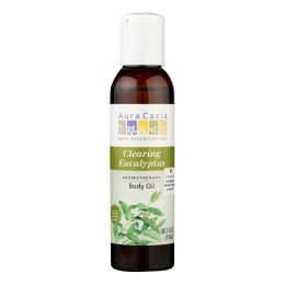 Aura Cacia - Aromatherapy Bath Body and Massage Oil Eucalyptus Harvest - 4 fl oz - 0277434