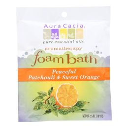 Aura Cacia - Foam Bath Peaceful Patchouli and Sweet Orange - 2.5 oz - Case of 6 - 0682393